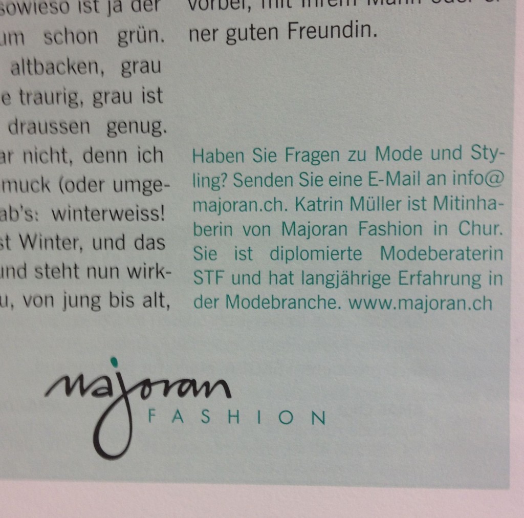 Fotoausriß: Churer Magazin
